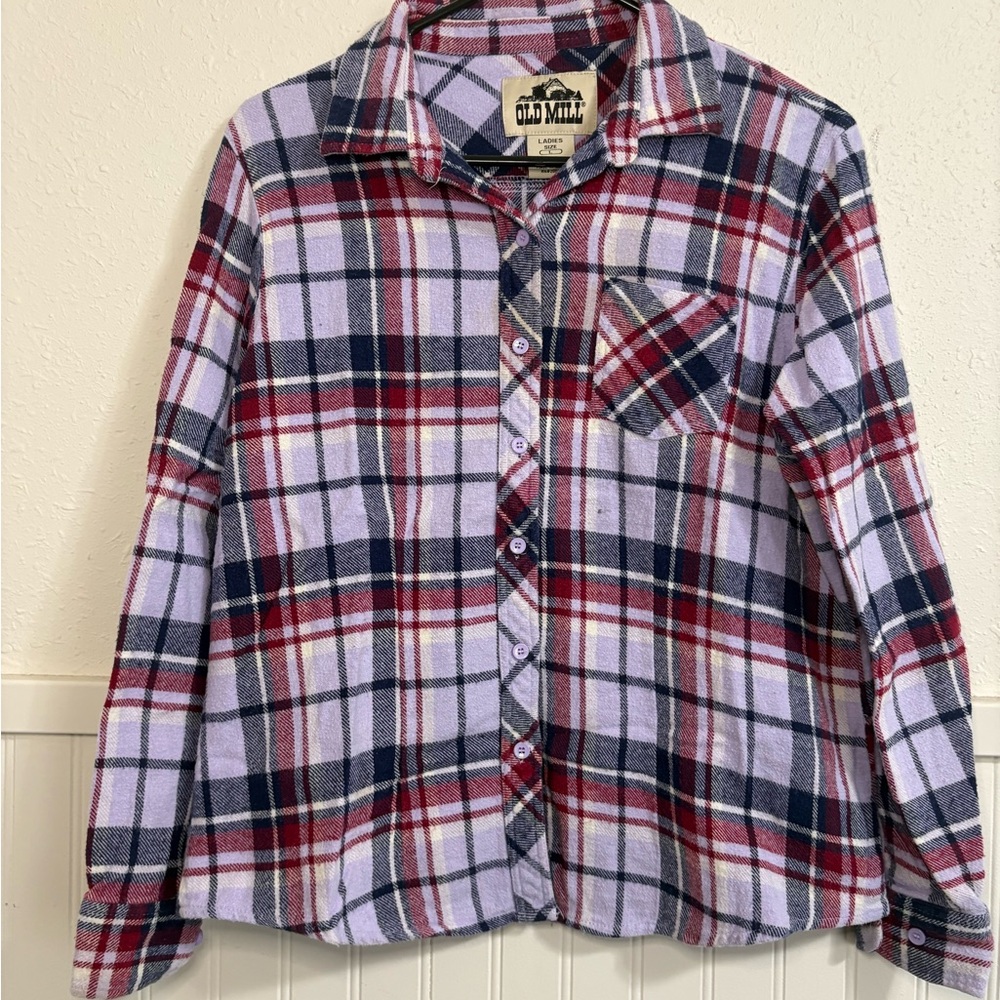 Old Mill Button Up Size Large CALLOUT see pics